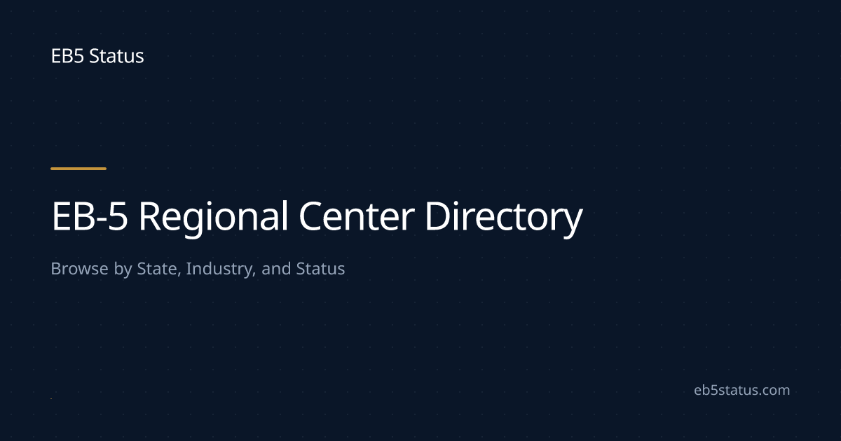 EB-5 Regional Center Directory | EB5 Status