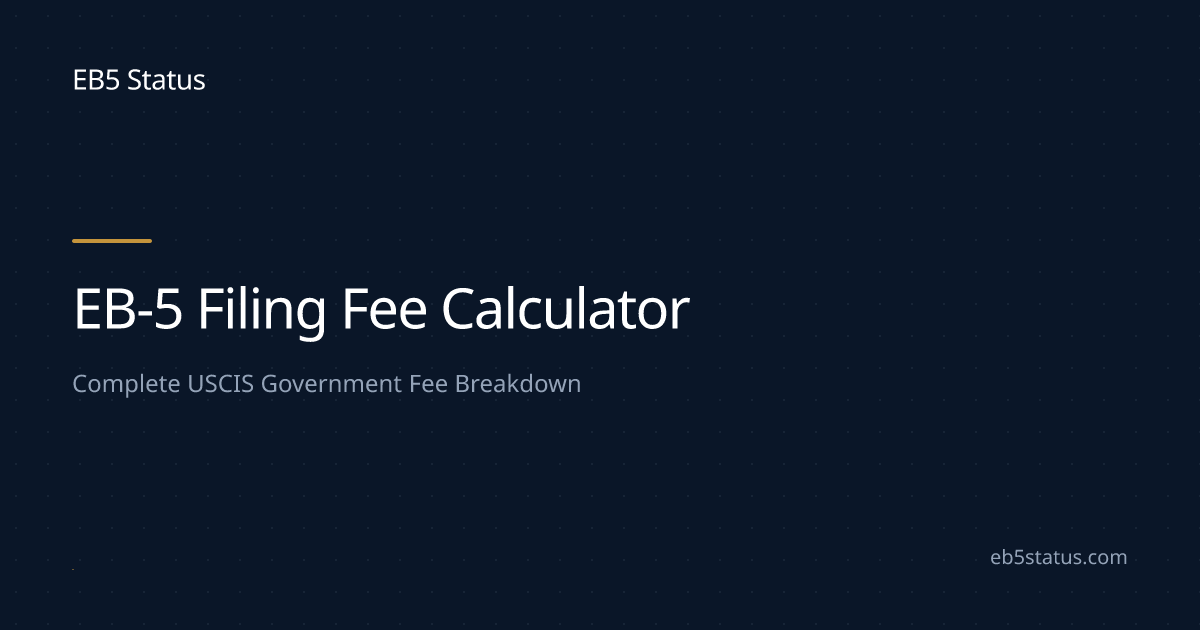 EB-5 Filing Fee Calculator: Complete USCIS Government Fee Breakdown ...