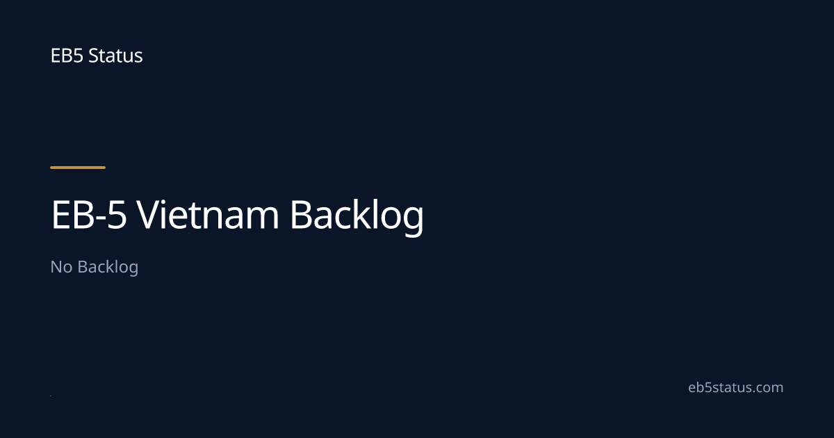EB-5 Vietnam: No Visa Backlog, All Categories Current | EB5 Status